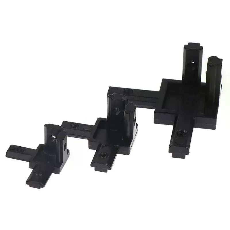 4Pcs Black 3 Way End Angle Bracket Connectors For Europe 1515 2020 National 3030 Standard Aluminium Extrusion Profile Sockets Qme