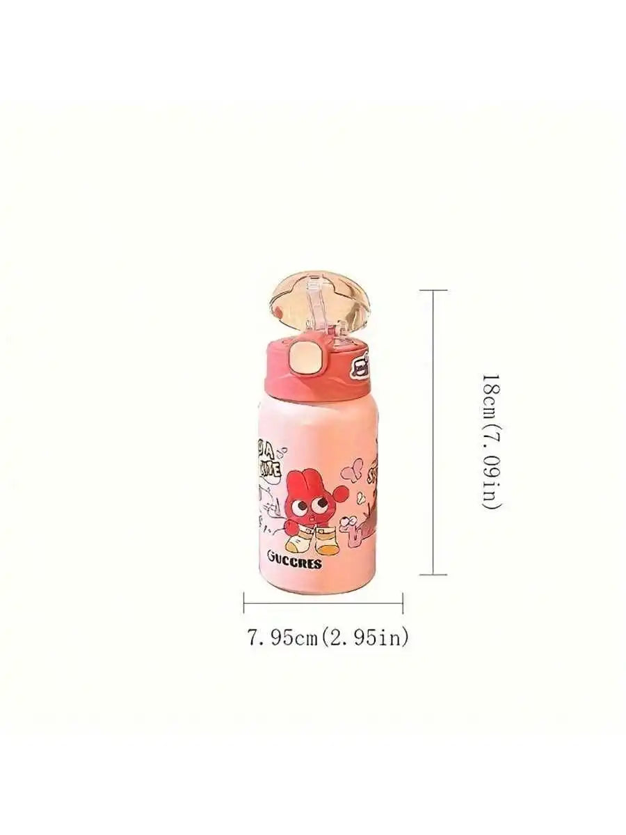 Cute Graffiti Painting Insulated Cup Straw Water Portable School Qme