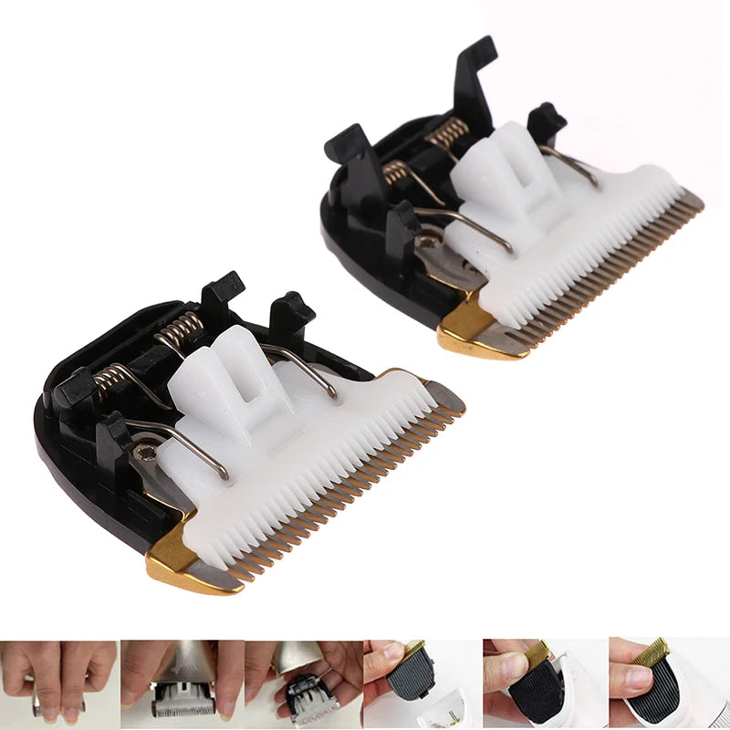 Electric Hair Clipper Trimmer Dogs Cutting Ceramic Titanium Knife Qme