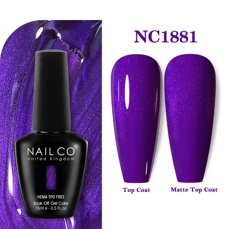 NAILCO Coat Base Gel Nail Polish Nails Art Semi Permanent Lacquer Qme 1881