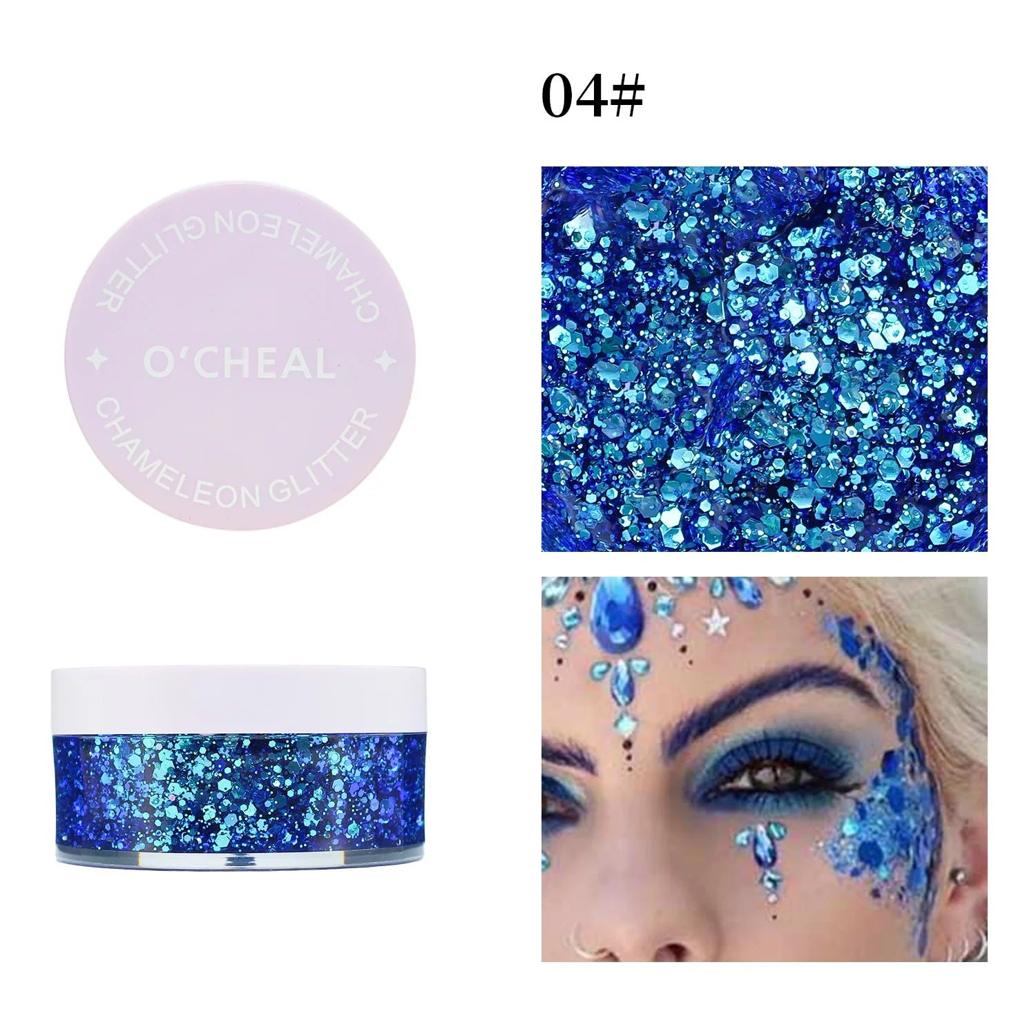 Chameleon Glitter Powder Long-lasting Waterproof Shiny Suitable Hair Qme 04