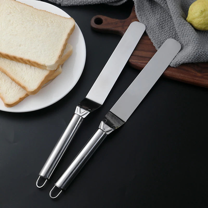 6 8 Stainless Steel Cream Icing Frosting Spatula Cake DIY Decorating Qme