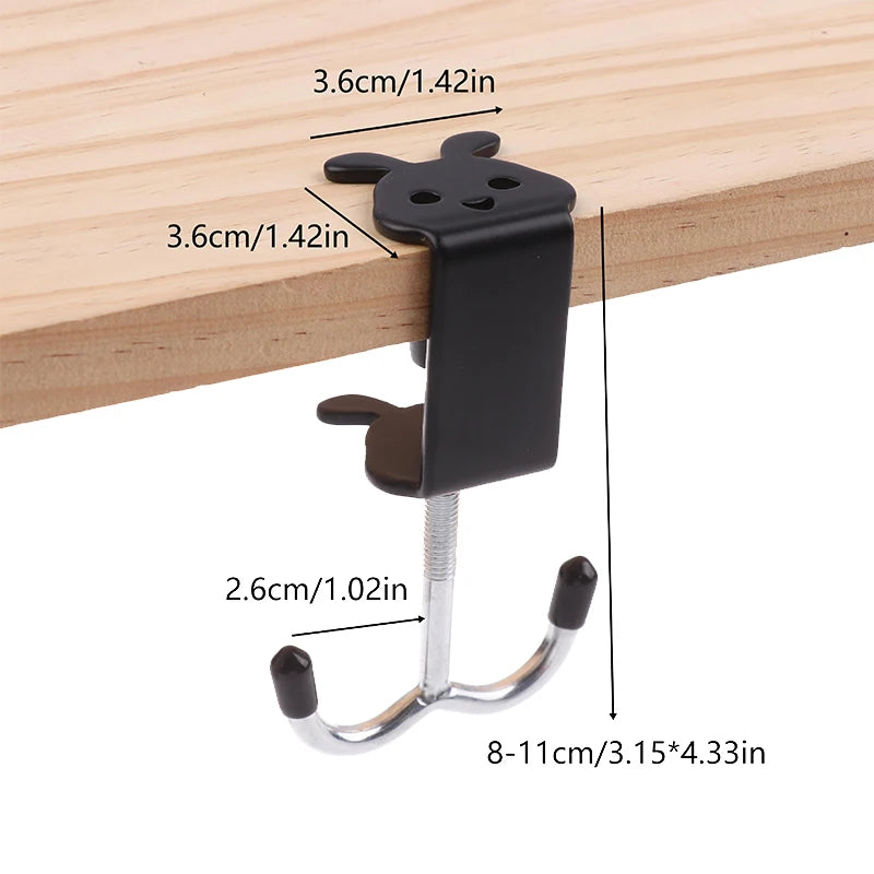 Backpack Desk Hanger Punch-free Cute Rabbit Bag Hook Table Side Qme