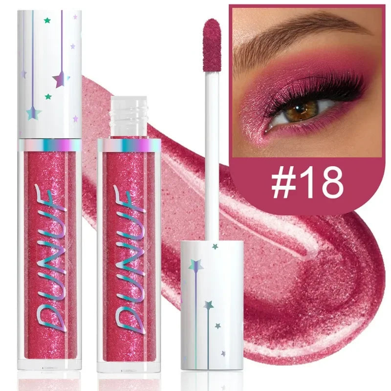 24color Eyeshadow Stick Liquid Eyeliner Metallic Color Green Pearlescent Glitter Eye Shadow Waterproof High Gloss Makeup Pigment Qme 18