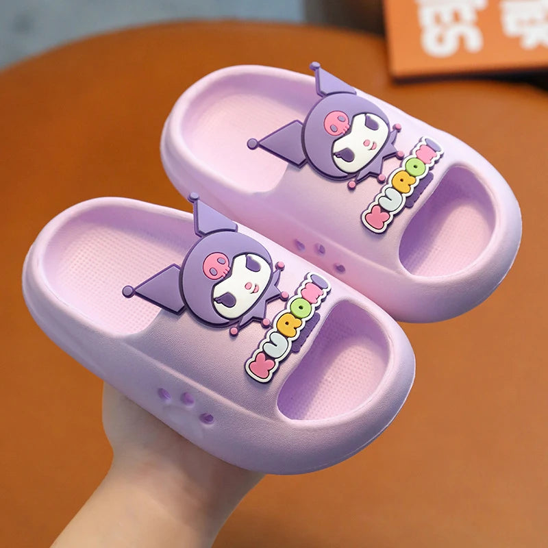 Hello Kitty Kuromi Cartoon Slippers Cute, Non-Slip, Soft-Soled Slippers Indoor and Bathroom Slippers Qme
