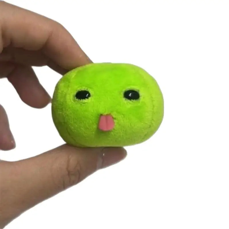Abstract Green Plush Doll Keychain Backpack Pendant Creative Funny Qme