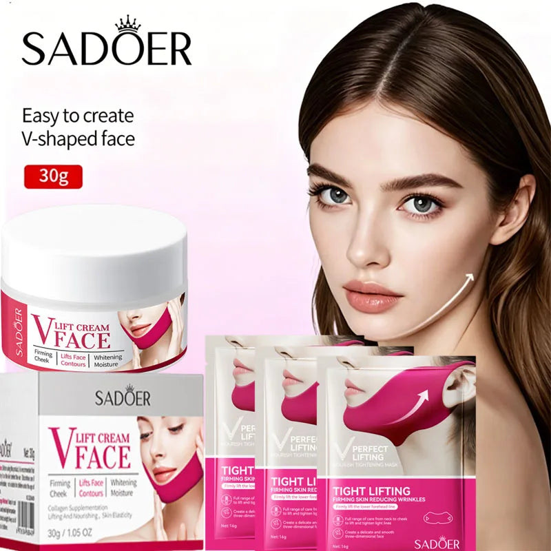 V-Shape Face Slimming Cream Effective Lift Up V Double Chin Cheek Slimming Firming Anti Wrinkle Shaping Massage Facial Skin Care Qme