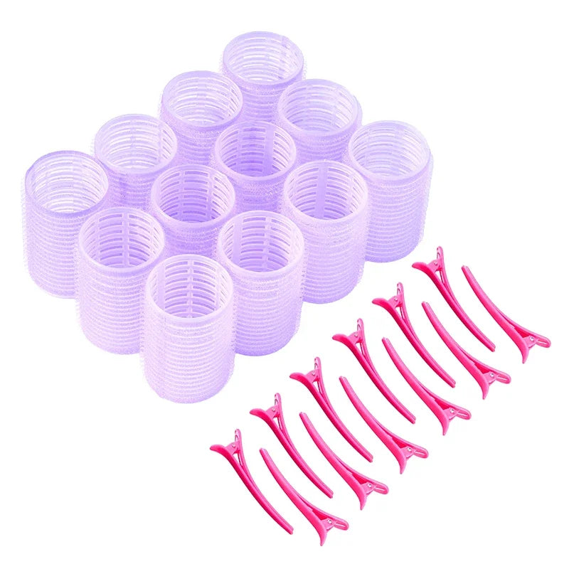 Heatless Self-grip Hair Rollers Clip Curlers DIY Styling Tools Volume Qme