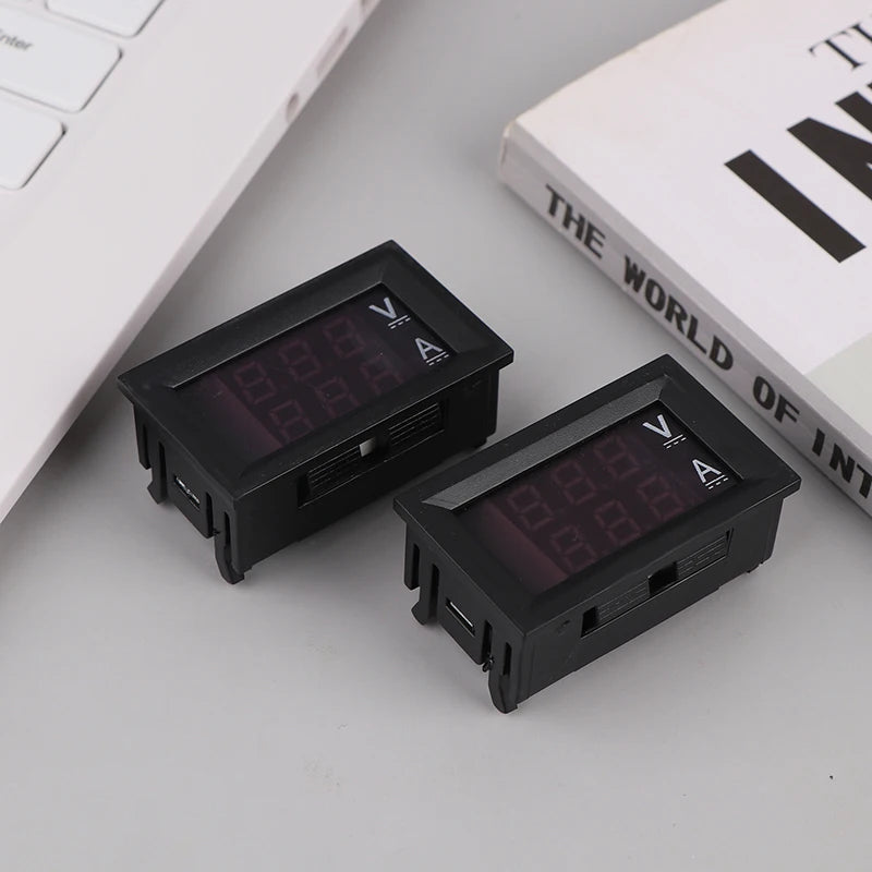 Mini Digital Voltmeter Ammeter DC 0-100V 50A Amp Volt Voltage Current Qme