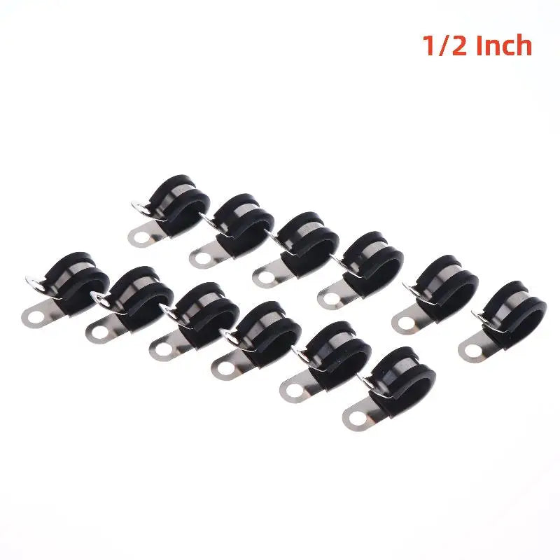 1 4 5 16 3 8 2 Brake Gas Line Pipe Fixing Clamp Cramp Metal R Clips Qme A4