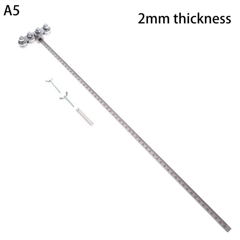 Stainless Steel Bearing Circular Saw Guide Rail Ruler Adjustable Qme A5
