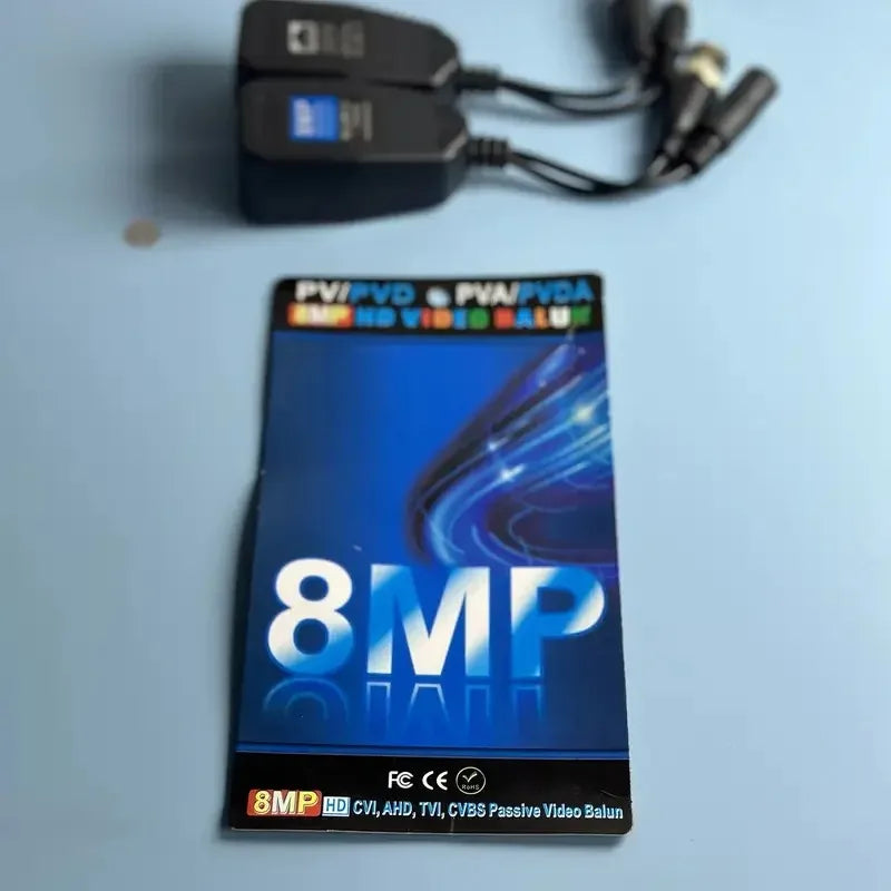 5Pairs Coaxial/Analog HD Twisted Pair Power Transmitter Network Cable Power Supply Transceiver Power Video 2-in-1 Qme
