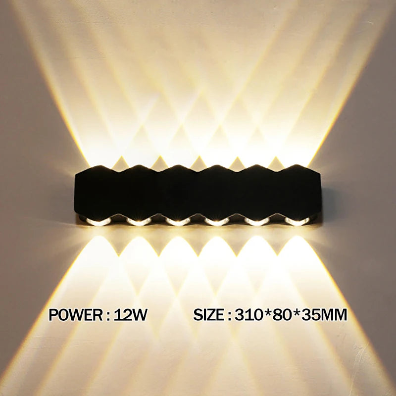 LED Wall Lamp Waterproof Outdoor Wall Light Porch/Garden/Bedroom Indoor Modern Nordic Sconce Luminaire 2 4 6W 8W 10W 12W 85-265V Qme