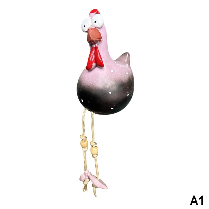 Rooster Figurine Resin Animal Statue Garden Yard Decoration Home Qme A1