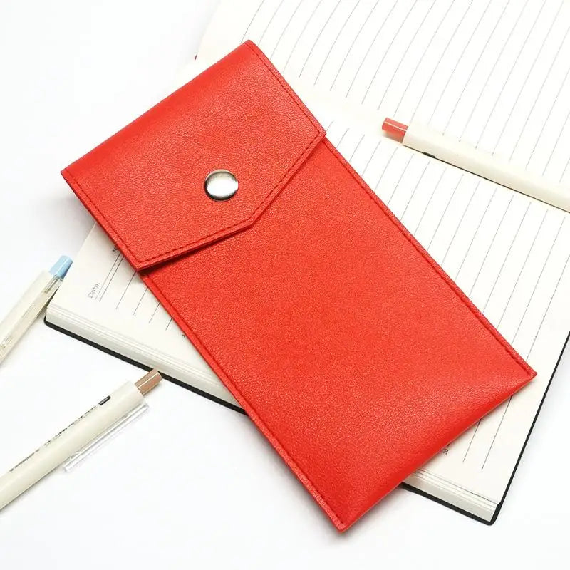 PU Leather Pencil Case Storage Bag Student Glasses Portable Qme A5