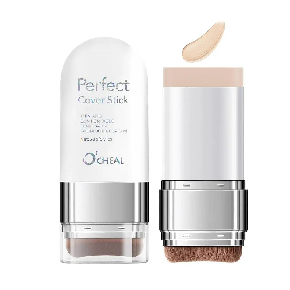 Perfect Cover Stick Concealer Foundation Stick, Lightweight Natural Coverage, Smooth Texture Easy Application For Daily Makeup Qme Light Complexio CN