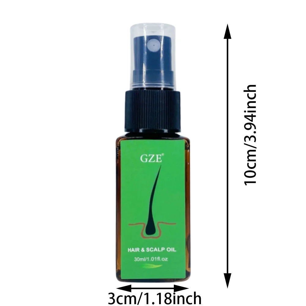 3 Pack GZE Hair & Scalp Oil Hair Serum Oil Strong Hair For Dry Hair Qme HAIR SCALP OIL 1PC