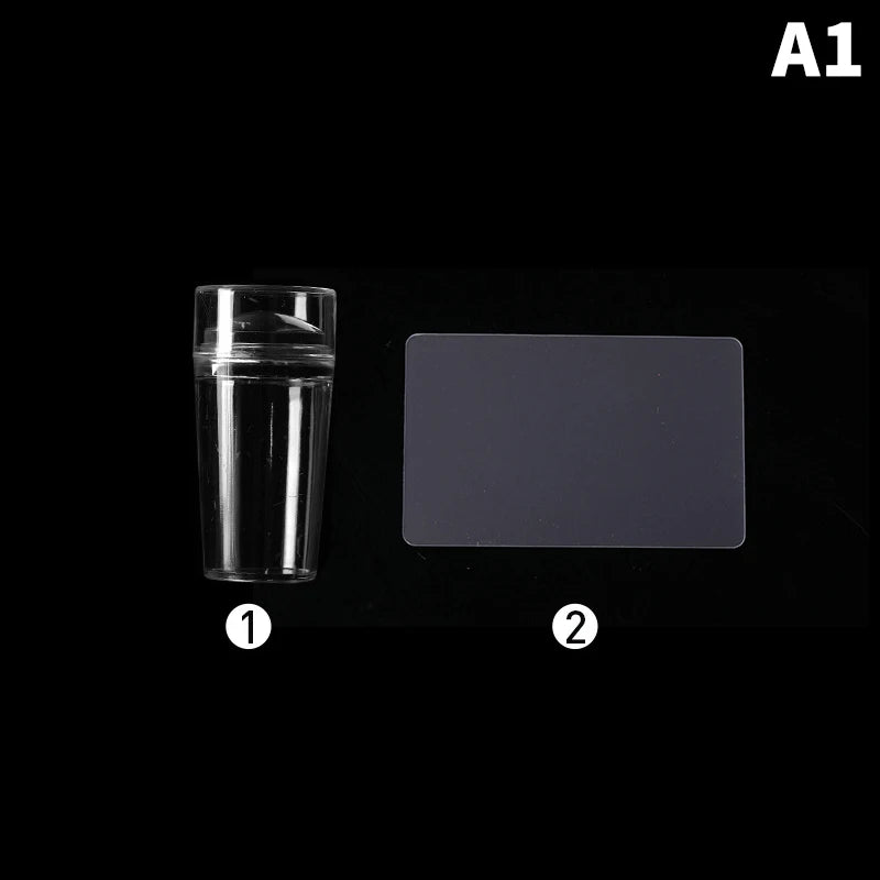 Silicone Transparent Nail Art Stamping Easy DIY Designs Reusable Qme A1