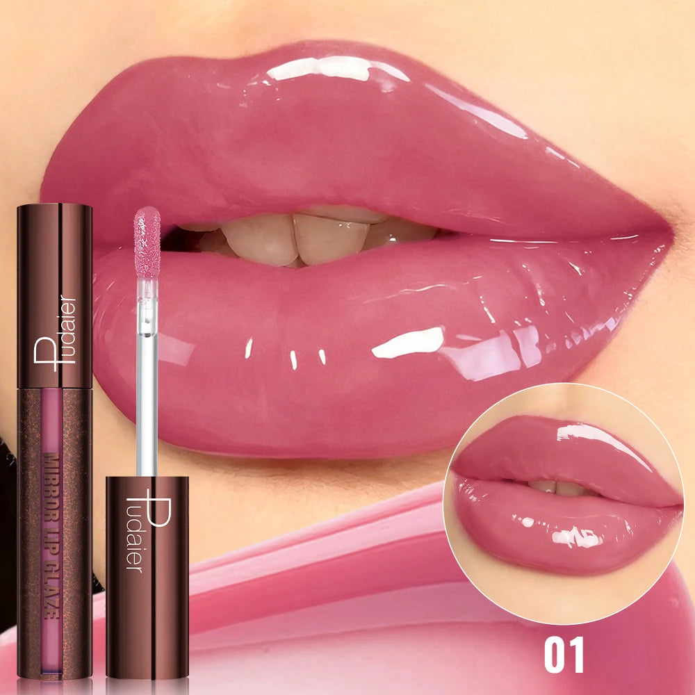 Glass Shine Lip Gloss Hydrating Plumping Mirror Glaze Waterproof Long Qme