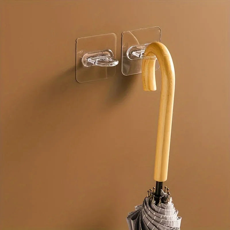 Nail-free Viscose Spray Bottle Hook Set, 10pcs, Viscose Hooks for Bathroom and Kitchen, Curtain Rod Hooks, Small Item Storage Qme