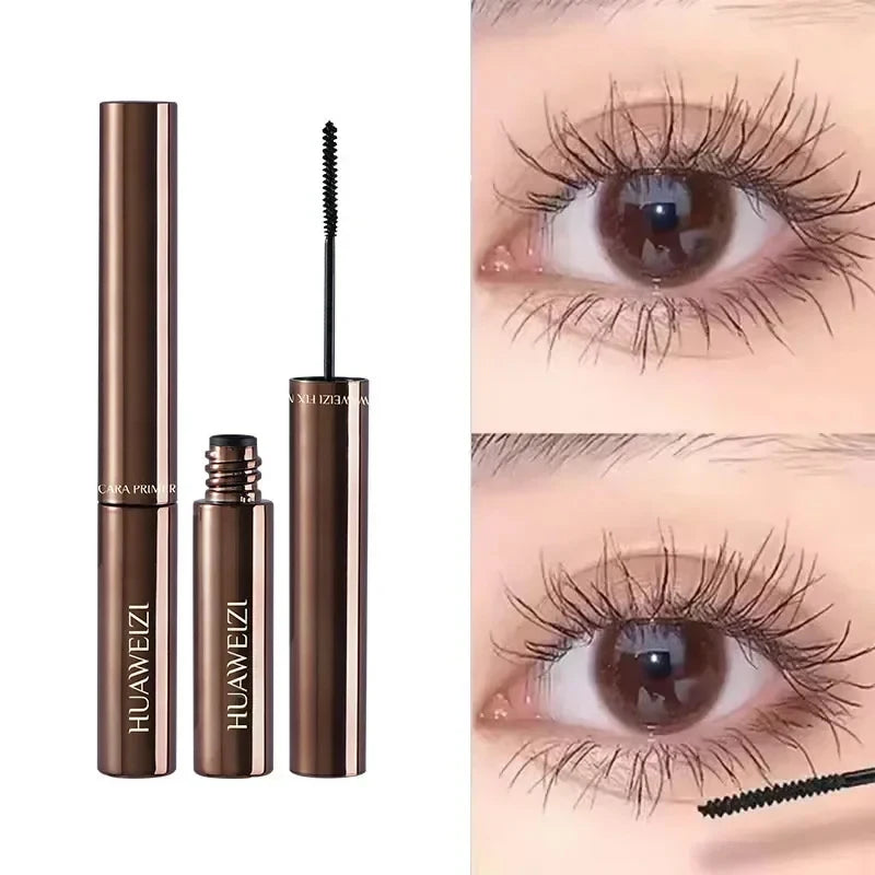 Silk Fiber Matte Mascara Makeup Ultra-Fine Brush Lengthens Eyelashes Waterproof Fast Dry Brown Black Curling Mascara Comestic Qme