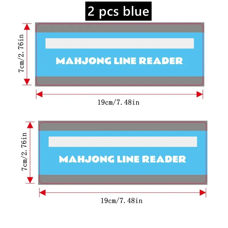 1-8 Pieces Large Size Guided Reading Strips Highlight Overlays Multicolor Reading Tracking Rulers for Dyslexics Bookmarks Qme 2Pcs blue