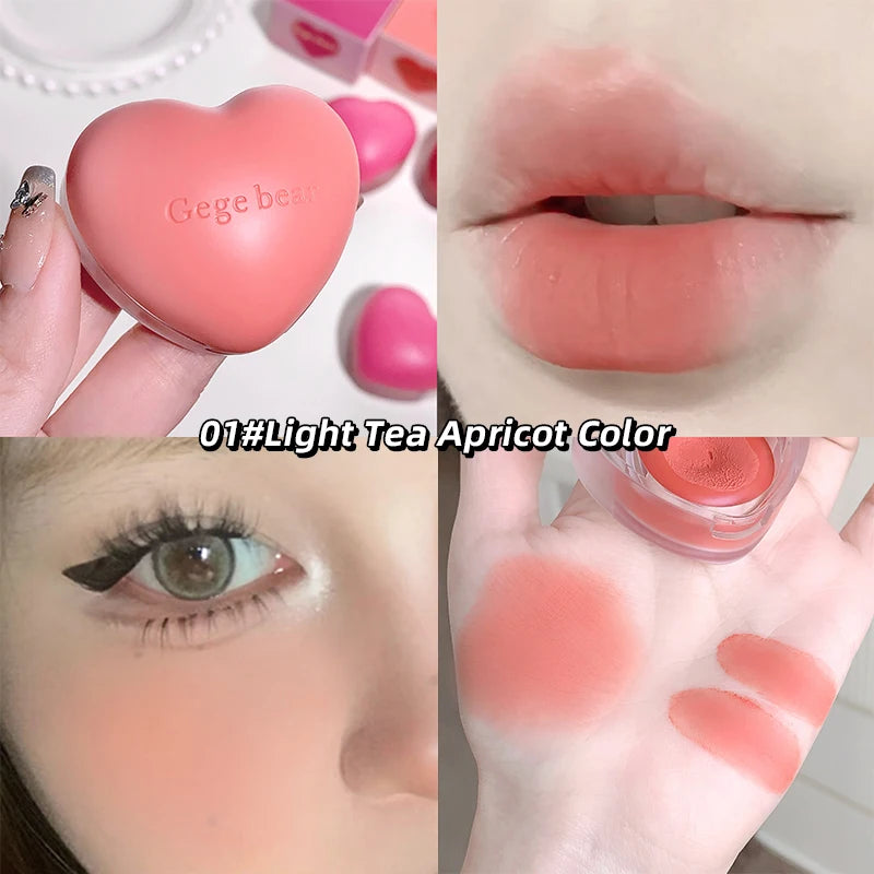 Gegebear Love Lip Cheek Cream Matte Powder Soft Valentine's Day Qme GX1230-1