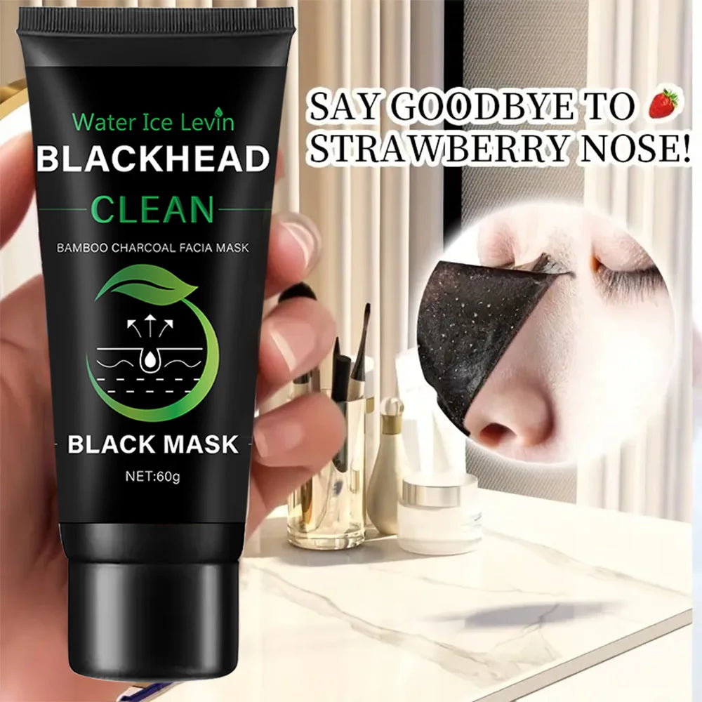 Bamboo Charcoal Fiber Mask Blackhead Removal Deep Mask Deep Cleansing Cleansing Exfoliating Mask Treatment Black Mask Qme