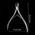 Ultra Fine Silvery Manicure Scissors Stainless Steel Arc Cuticle Knife Qme Dead Skin Clippers