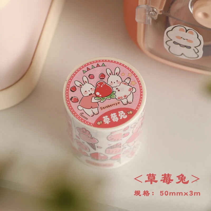 3m/Roll Cartoon Graffiti Life scene Making Tape School Scrapbooking Stickers DIY Aesthetic Decor Handbook Japanese Stationery Qme E 50mmx3m