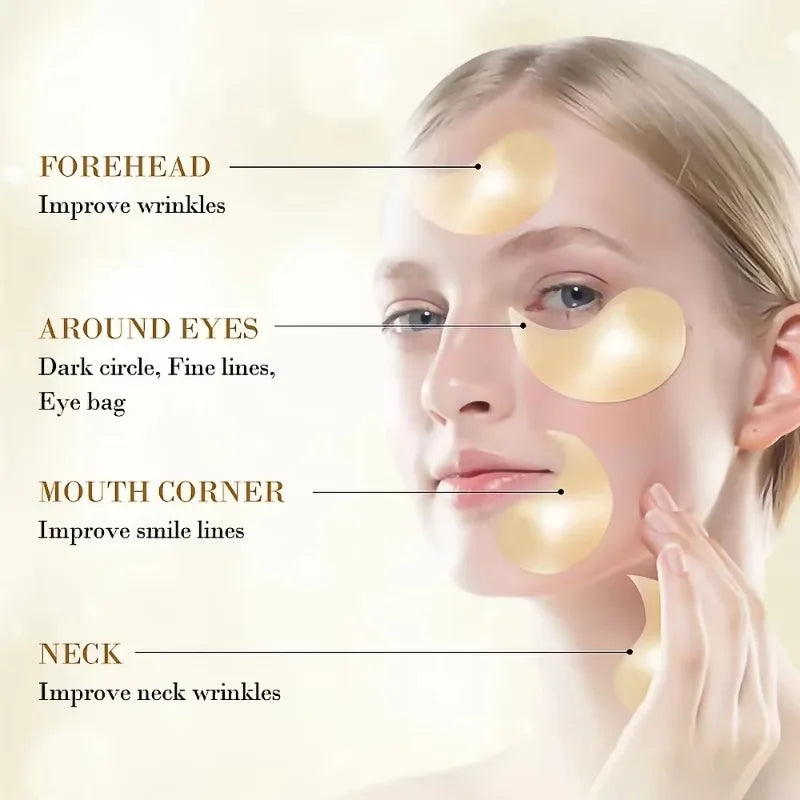 Skincare Products 24K Gold Hyaluronic Acid Eye Mask Remove Dark Qme