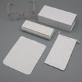 4 pcs Set High-Quality White Eyeglass Case Handmade Faux Leather Large Capacity Storage Luxurious Premium Feel Eyeglass Box Qme Handmade Box Set