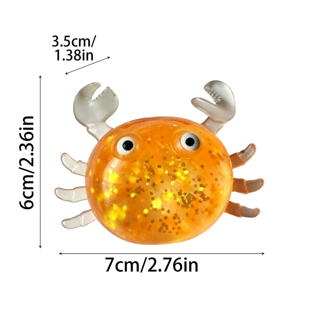 Small Colorful Crab Slow-rising Sensory Toy for Anxiety and Relaxation New Fun Fidget Toy for Adult Creative Home Decoration Qme