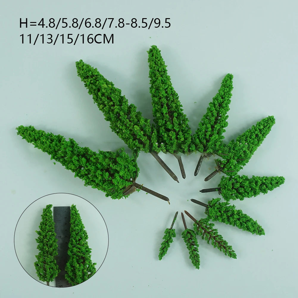 Train Artificial Miniature Tree Plastic Model Scenery Railroad Qme
