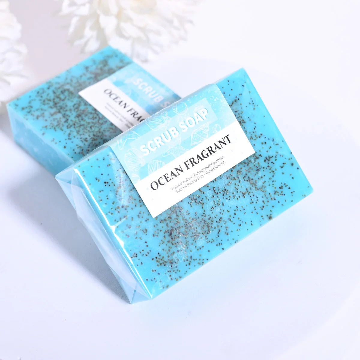 M+ Natural Handmade Sea Salt Whitening Scrub Soap Cleaning Polishing Qme