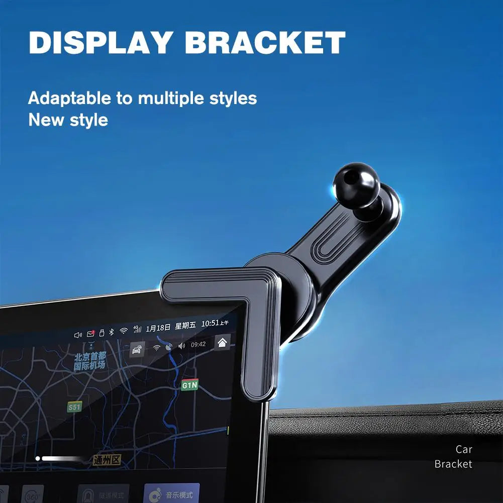 17mm Universal Standard Ball Head Car Display Extension Rod Phone Stand Base Adjustable 360 Degrees Mount For Tesla Accessories Qme