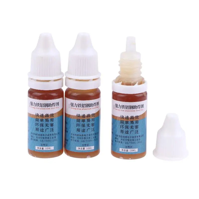 1Pcs Liquid Aluminum Metal Electronics Copper Soldering Flux 10ml Soldering Flux No Water Cleaning 18650 Battery Soldering. Qme 3PCS