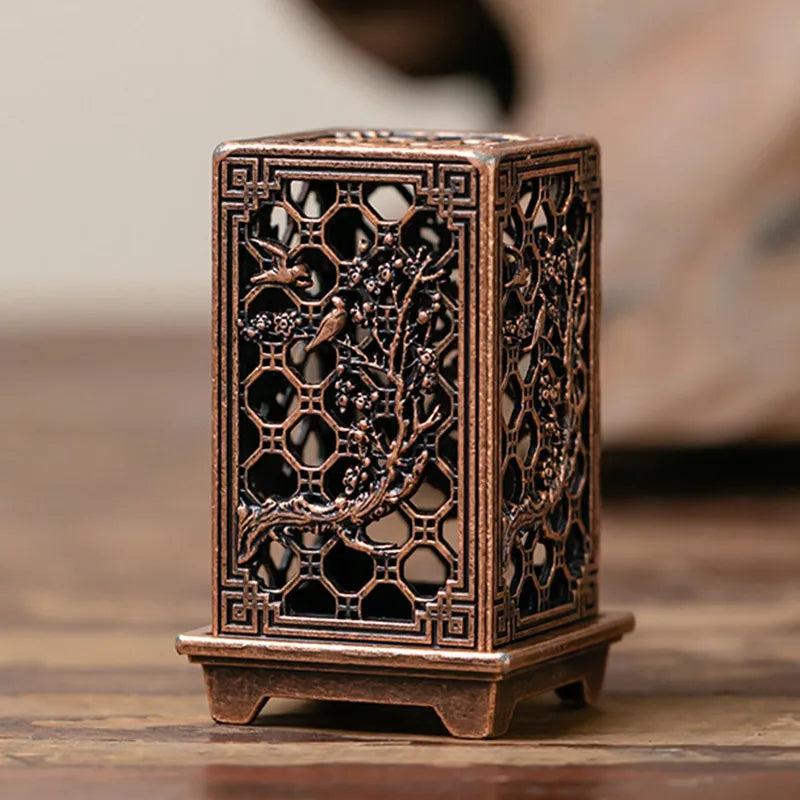 Vertical Incense Burner Alloy Hollow Incense Holder Xiangyun Stickless Powder Lasting Fragrance Incense Accessories Home Ornamen Qme Style B