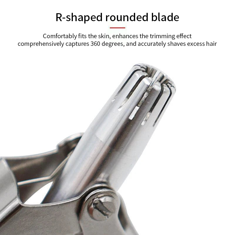 Men's Nose Hair Trimmer Stainless Steel Manual Suitable Razor Qme