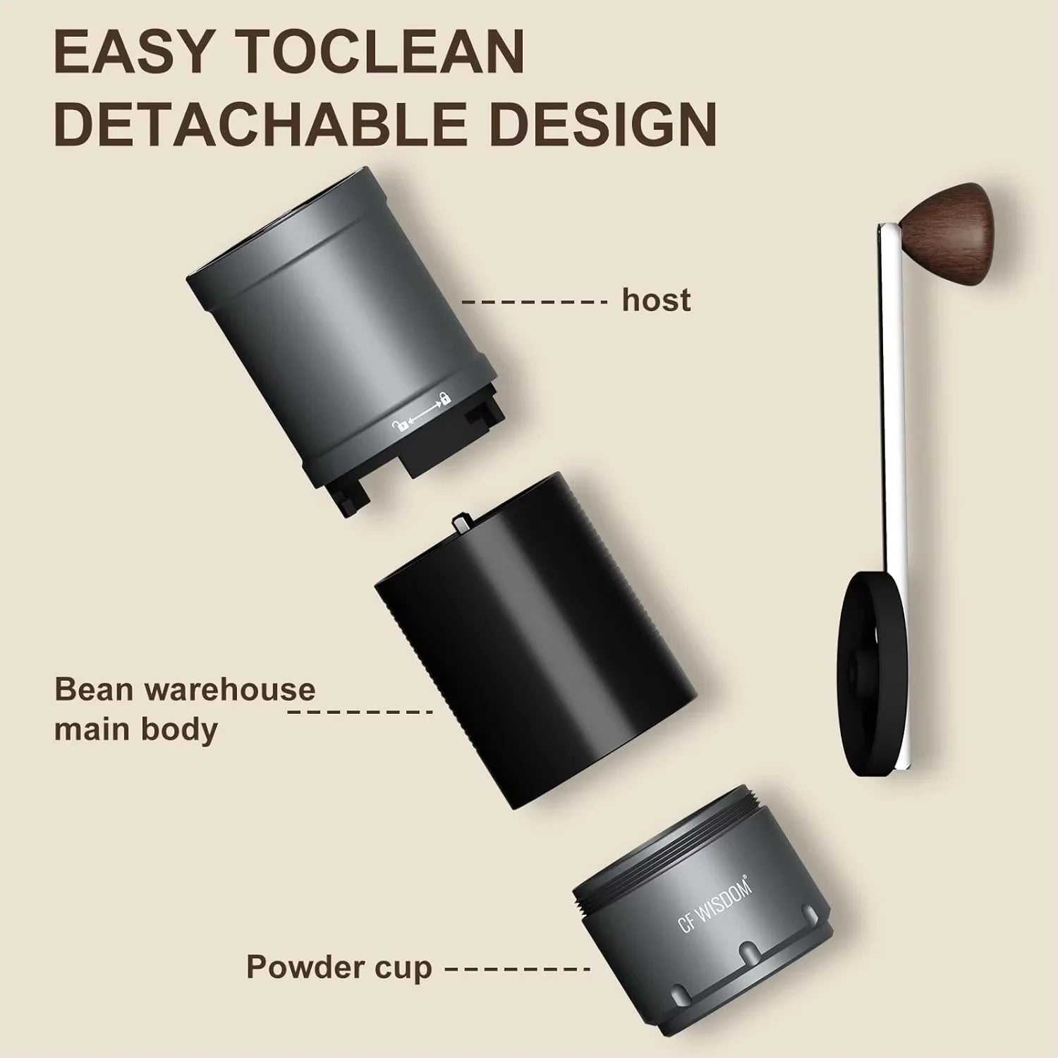 Dual Mode Manual Electric Grinder Adjustable Grind Settings Hand Bean Qme