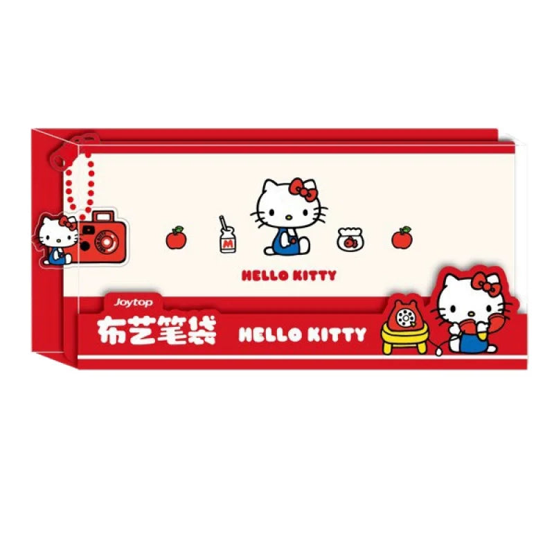 Hello Kitty Minimalist Pencil Case Stylish Cartoon-themed Fabric Qme