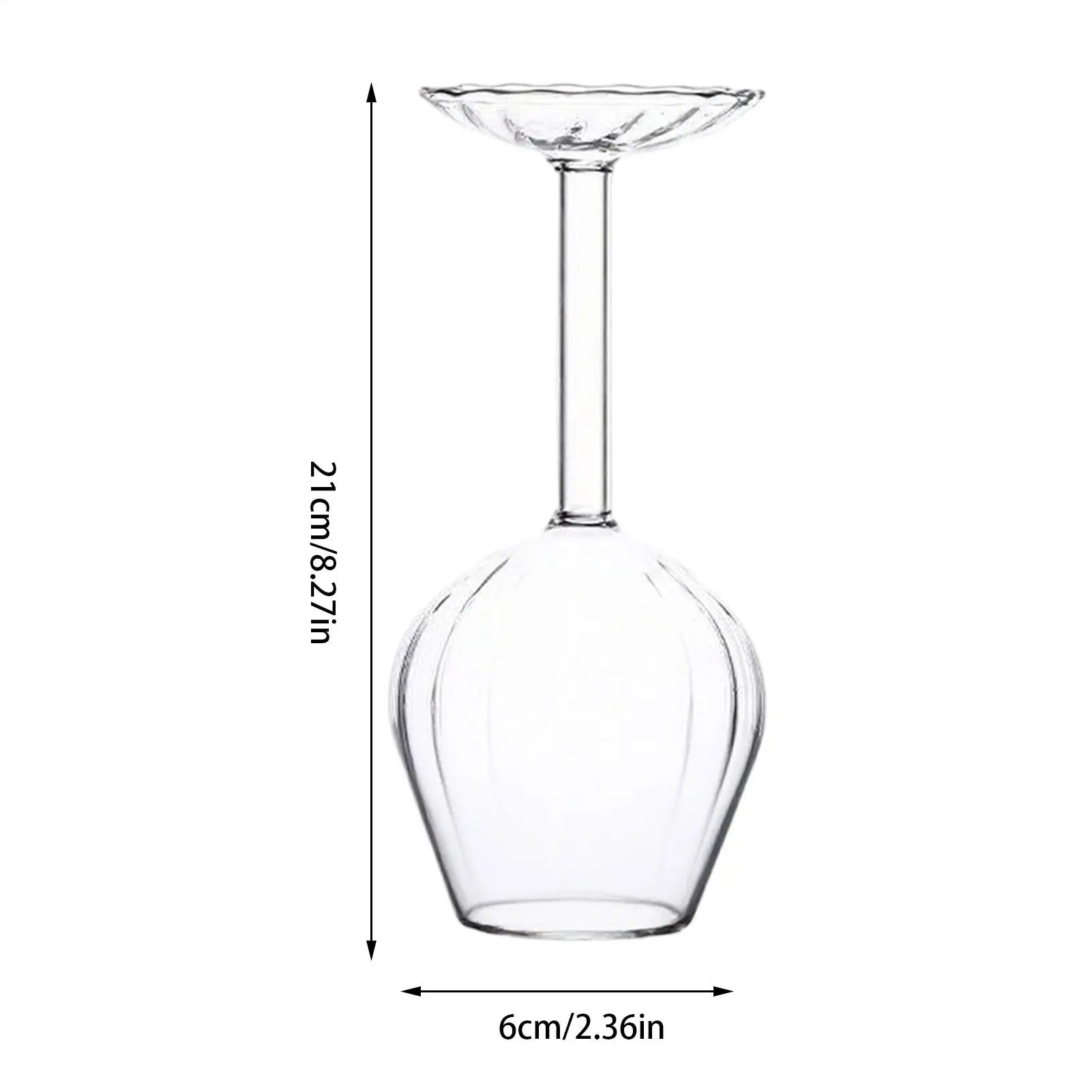 Stemmed Wine Glasses Creative Upside Down Cups Inverted Drinkware Men Qme