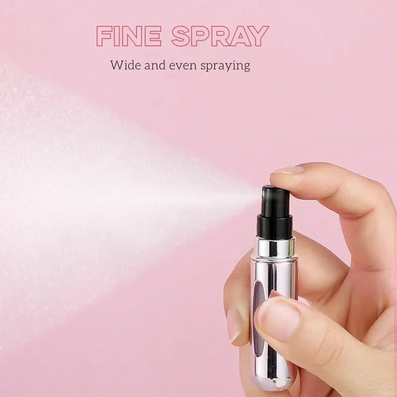 5ml Portable Perfume Atomizer Liquid Container Portatil For Cosmetics Mini Aluminum Spray Alcochol Empty Refillable Bottle Qme