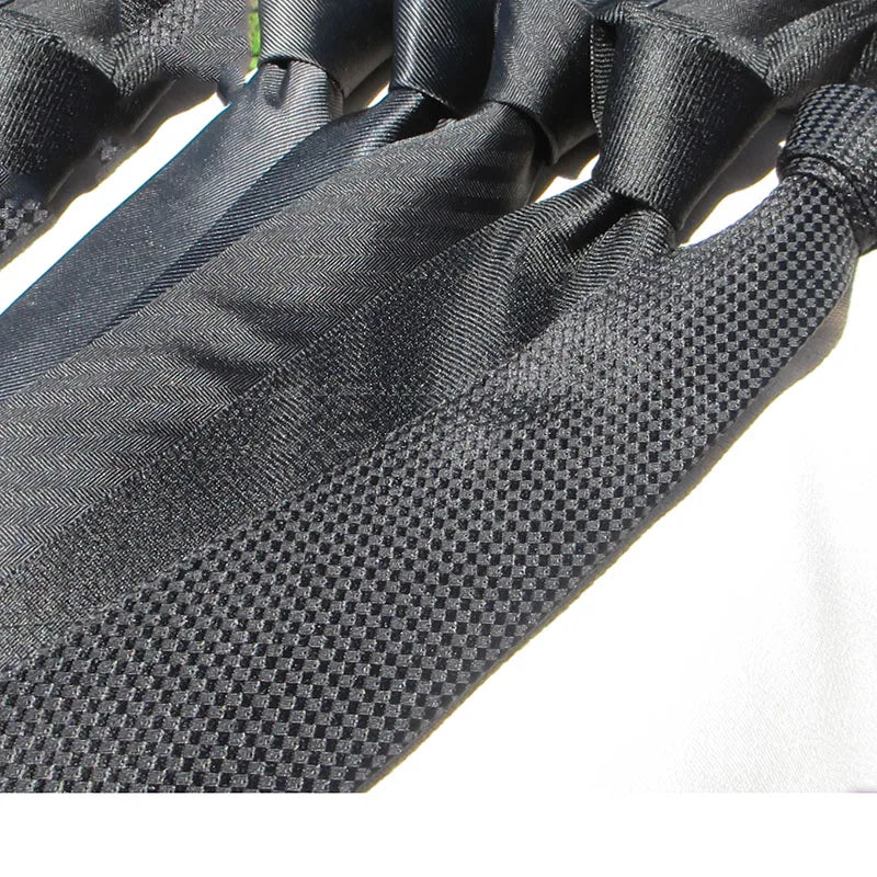Business Black Men 100 Real Silk Tie Fashion Solid Suit Neckties Qme