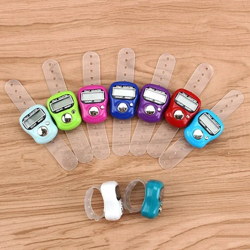 Mini Finger Counter Islamic Bead 5 Digital LED Electronic Handheld Tally Counter Clicker Counter Ring Qme