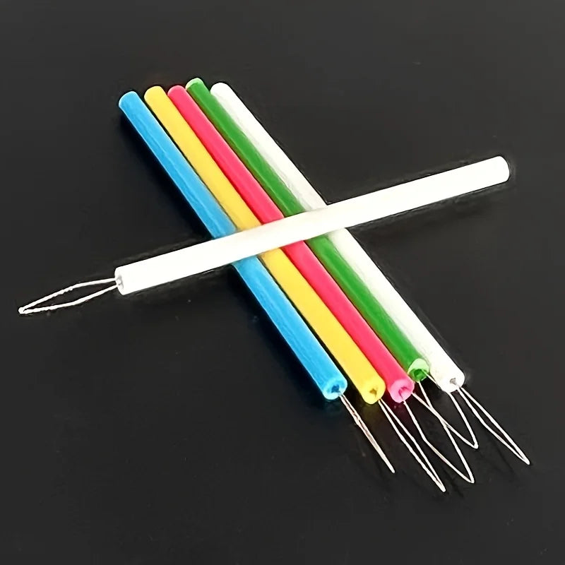 5pcs Plastic Needle Threaders Set, Sewing Machine Thread Helper, Beading Tool, DIY Craft Accessories, Elderly Assistance Device Qme