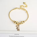 Hot Sale Shiny Zirconia Geometric Accessories Charms Bracelet fFor Women Party Creative Trend Jewelry Fine Gifts Adjustable Qme Style 1