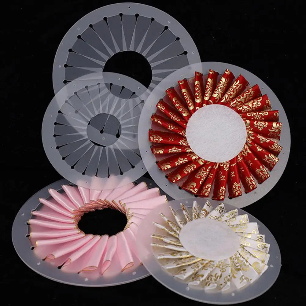 Crafting Template Clear Plastic Ribbon Flower Maker DIY Hobby Art Qme
