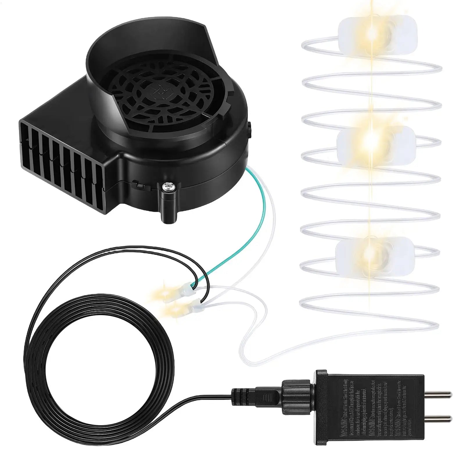Inflatable Air Blower Fan 12V christmas Inflatables Blower Fan with LED Light String Replacement Decoration Blowing Machine Qme
