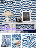 Peel Stick Wallpaper Abstract Self Adhesive Contact Paper Wooden Qme Blue Geometry 6mx45cm